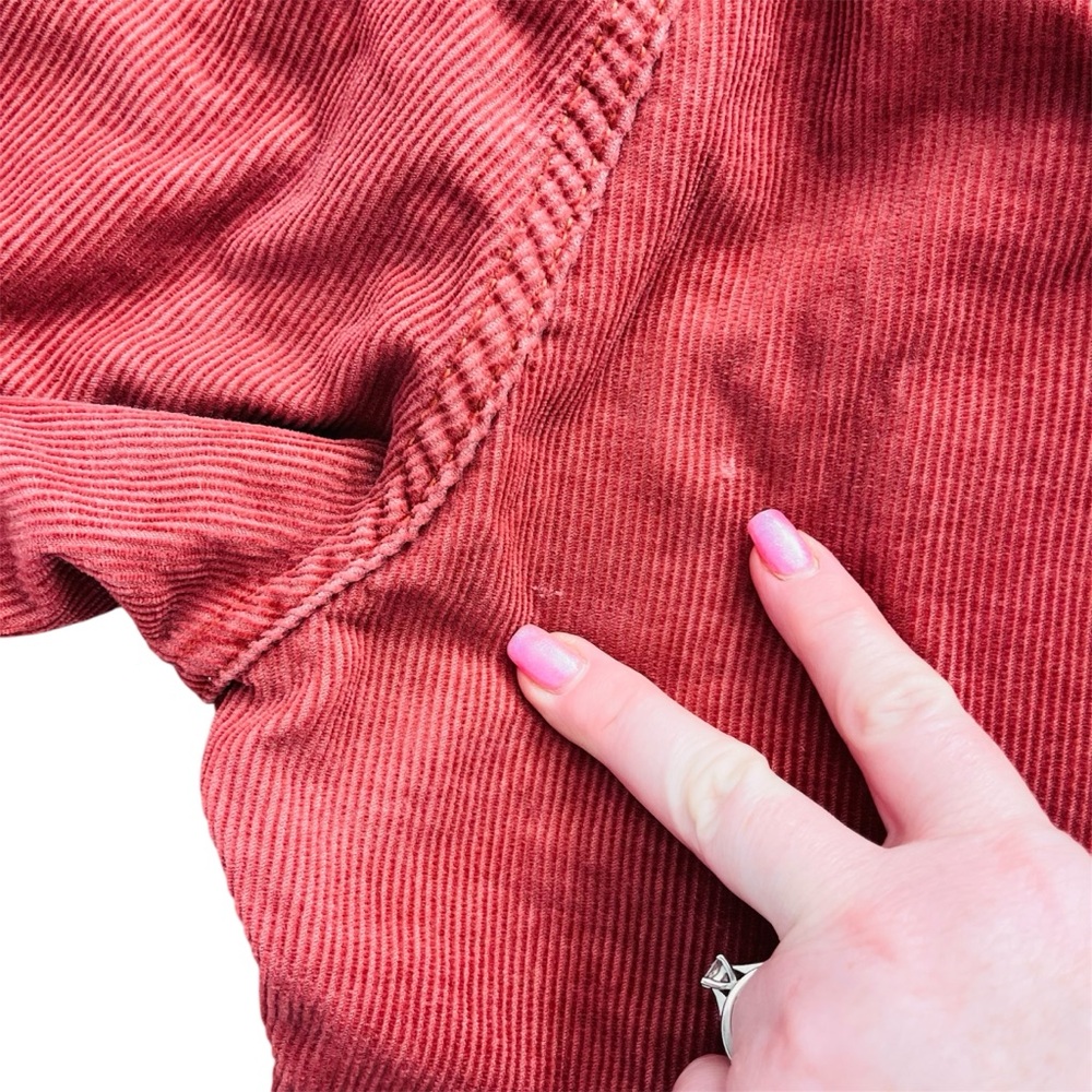 Vintage Juicy Couture Y2K Low Rise Chunky Coral Corduroy Flare Pants Rare Sample - Picture 14 of 16